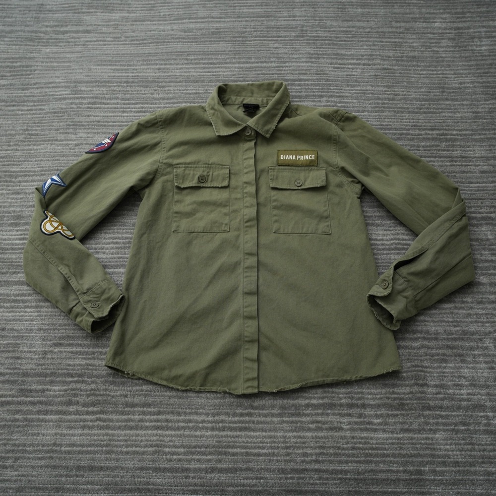 Wonder Woman Jacket Women Our‎ Universe DC Comics 1984 Utility Green Small